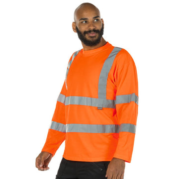 portwest hi vis long sleeve t shirt s278