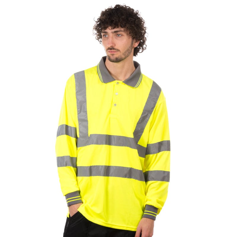portwest hi vis long sleeved polo s277