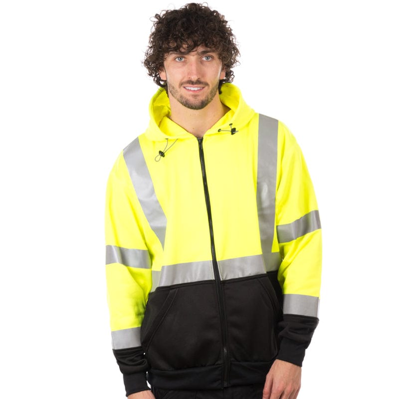 portwest hi vis two tone zipped hoodie b315