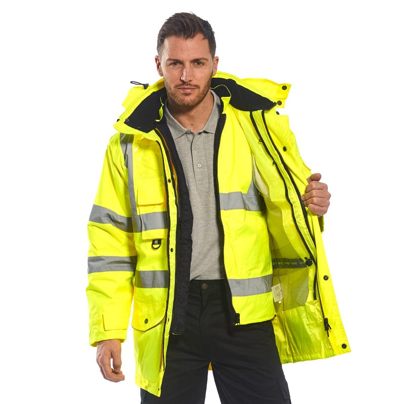 portwest high vis 7 in 1 traffic jacket s427