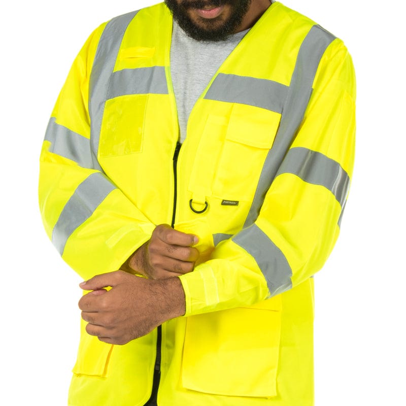 portwest long sleeve hi vis vest