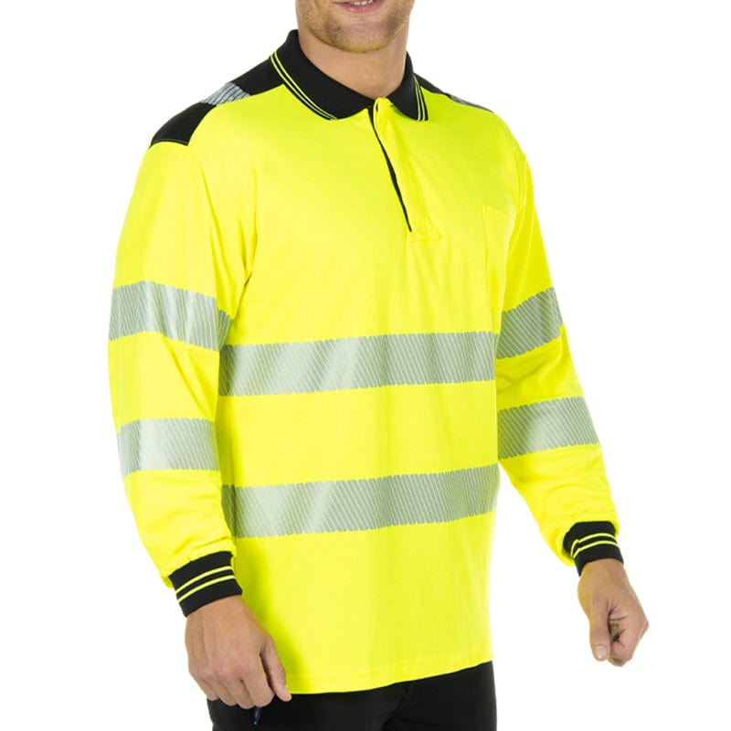 portwest pw3 hi vis polo shirt long sleeve t184