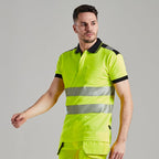 portwest pw3 hi vis polo shirt t180
