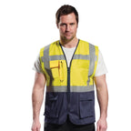 portwest warsaw hi vis executive vest