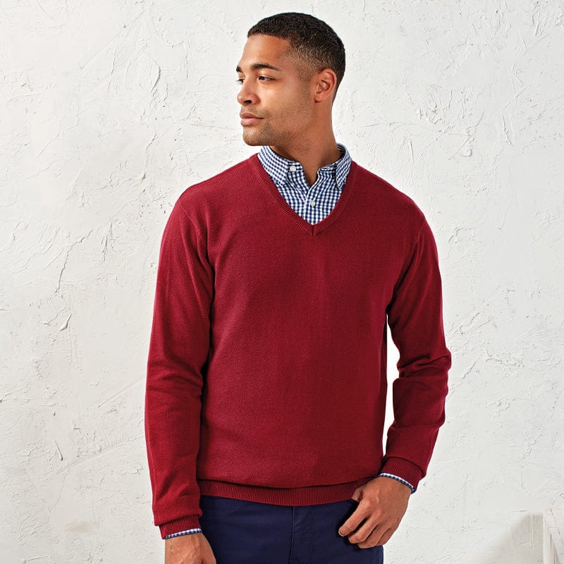 premier v neck knitted jumper pr694