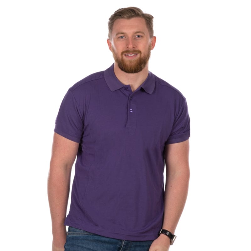 purple crease resistant polo