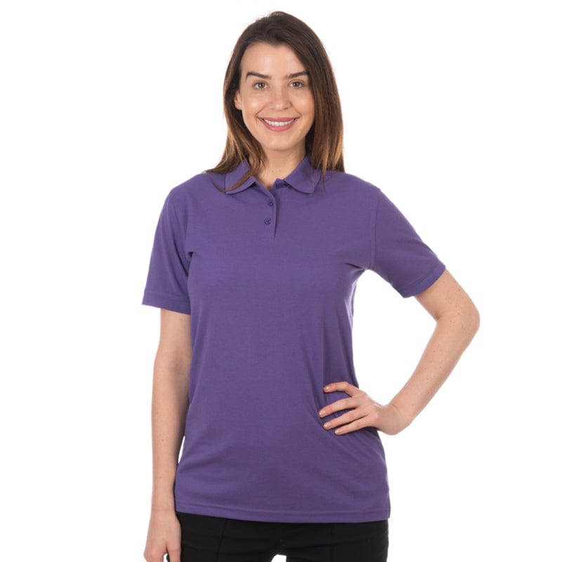 purple fitted womens polo kk703