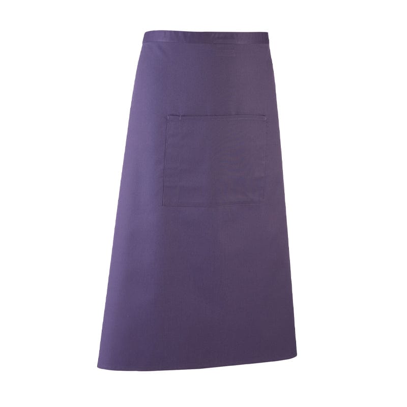 purple long bar apron