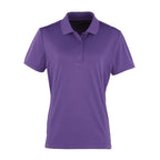 purple pique polo pr616