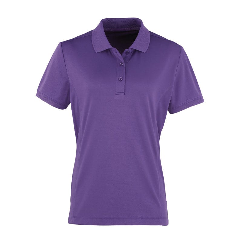 purple pique polo pr616