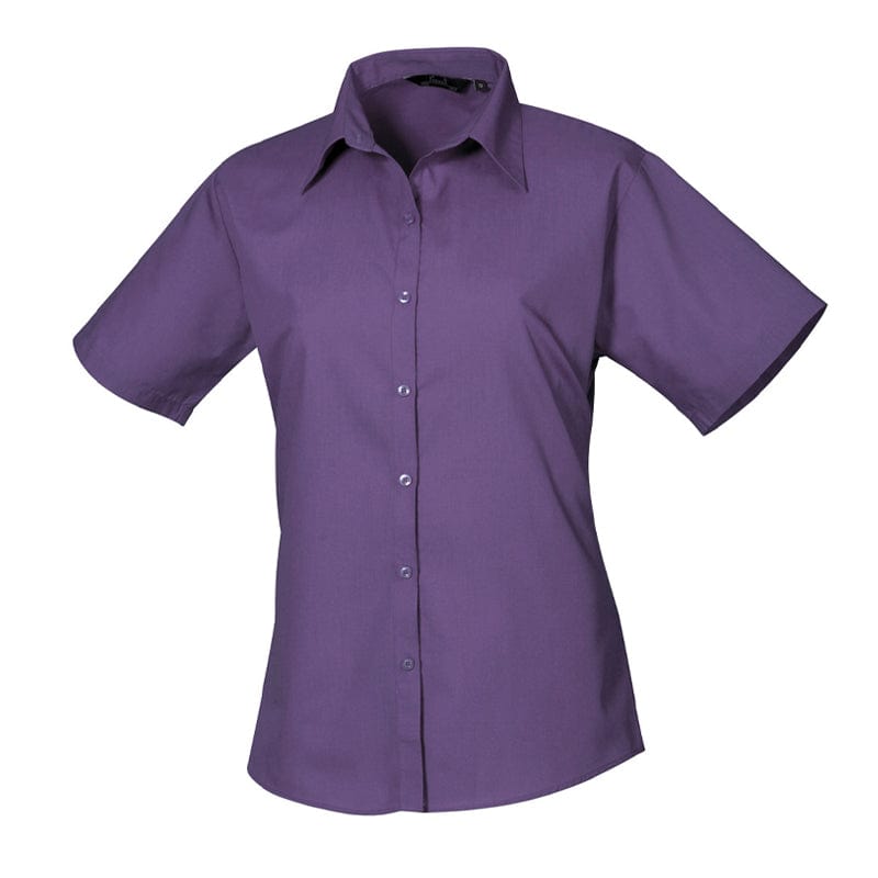 purple poplin blouse