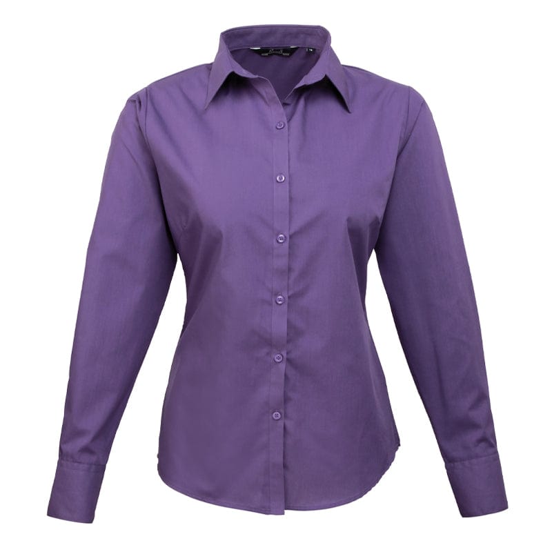 purple pr300 poplin blouse