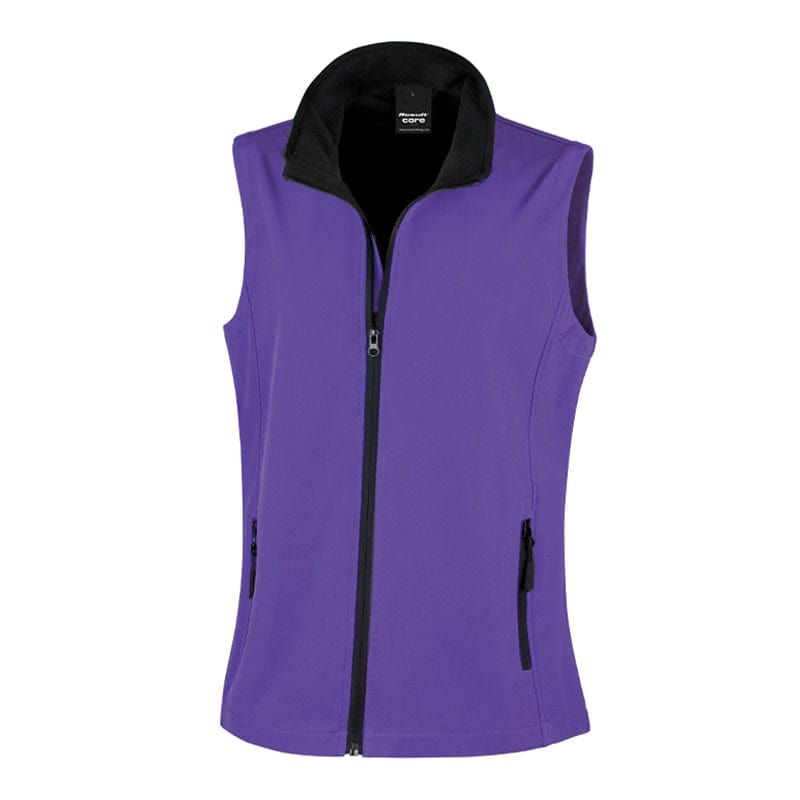 purple printable softshell bodywarmer