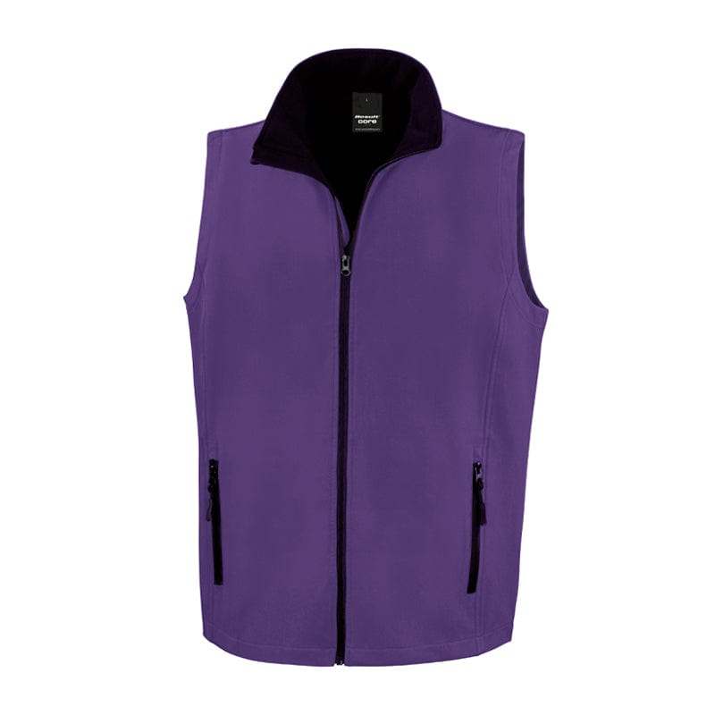 purple printable softshell gilet