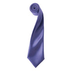 purple staff satin tie