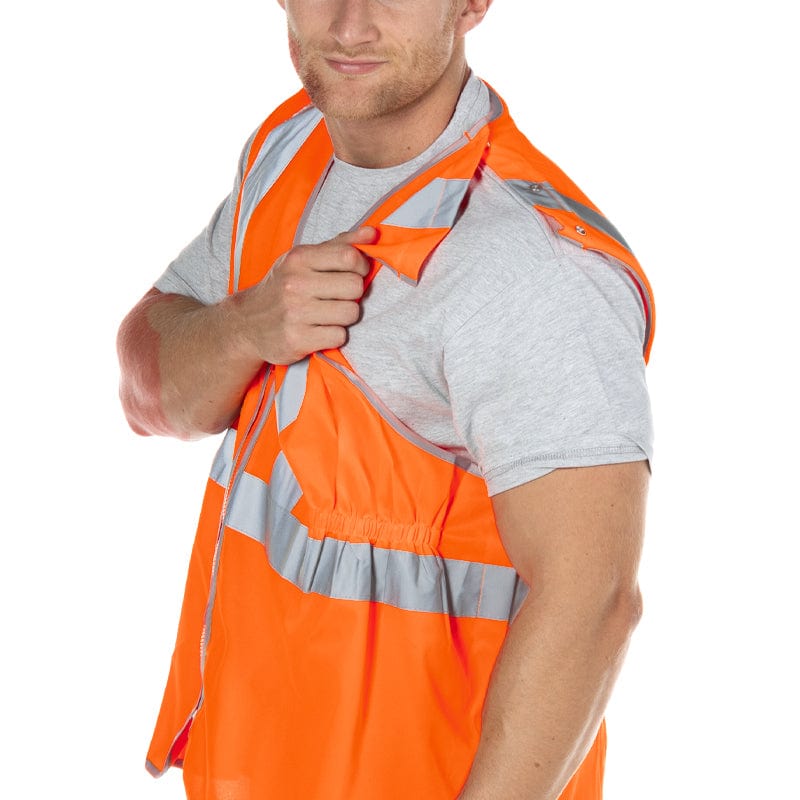 railway safety hi vis vest