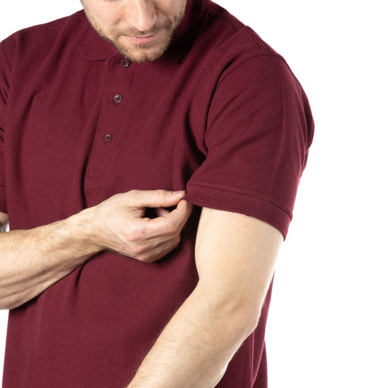 raised collar and cuffs polo