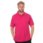 raspberry stylish flat knit polo