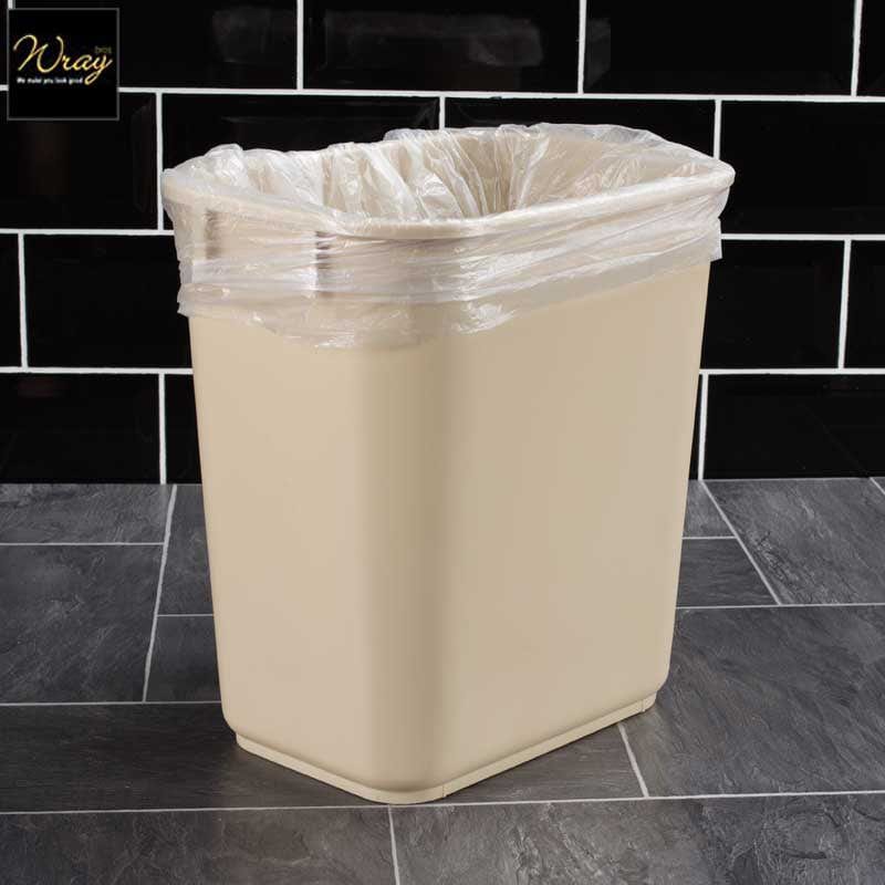 rectangular office bin with bin liner