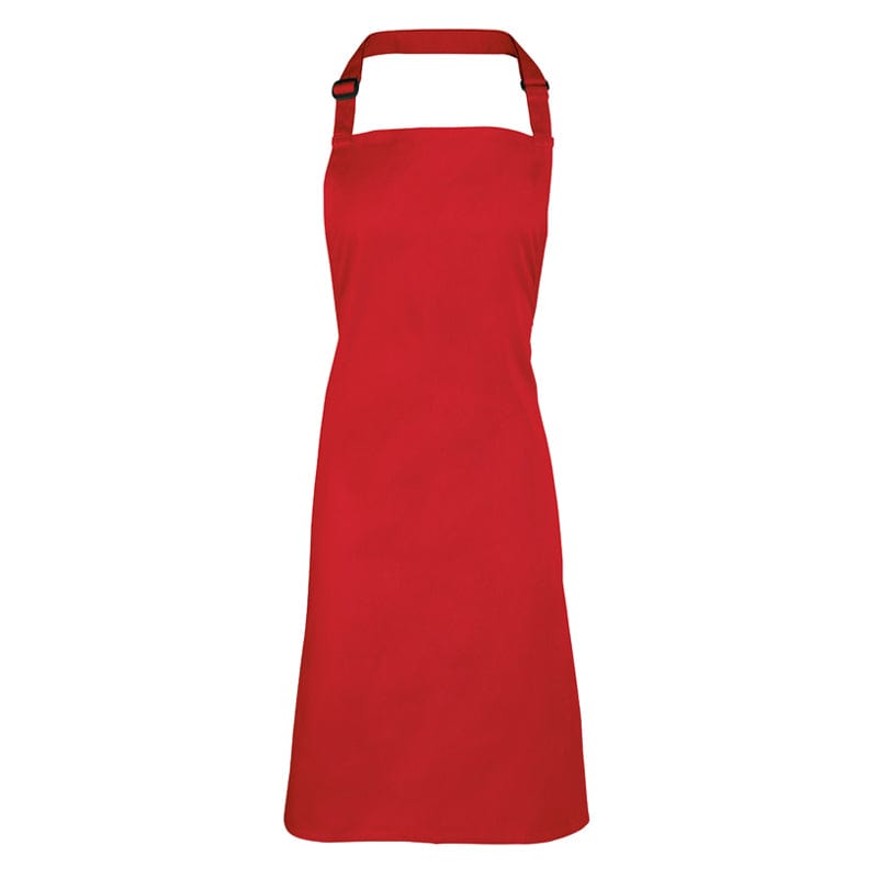 red  hospitality apron