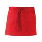 red 3 pocket apron