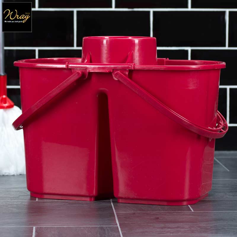 red 8 6 litre mop bucket