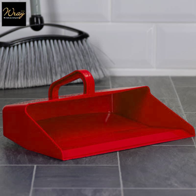 red closed lightweight dustpan