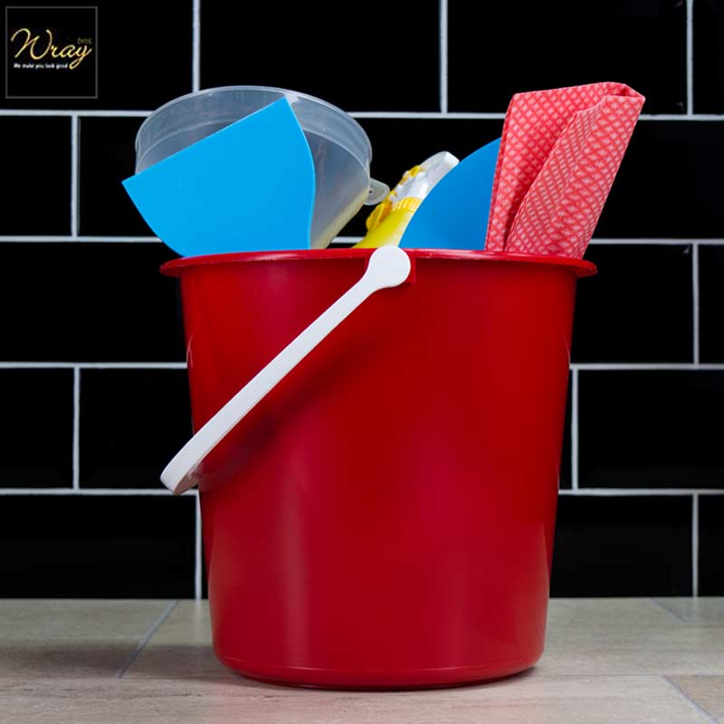 red colour coded bucket