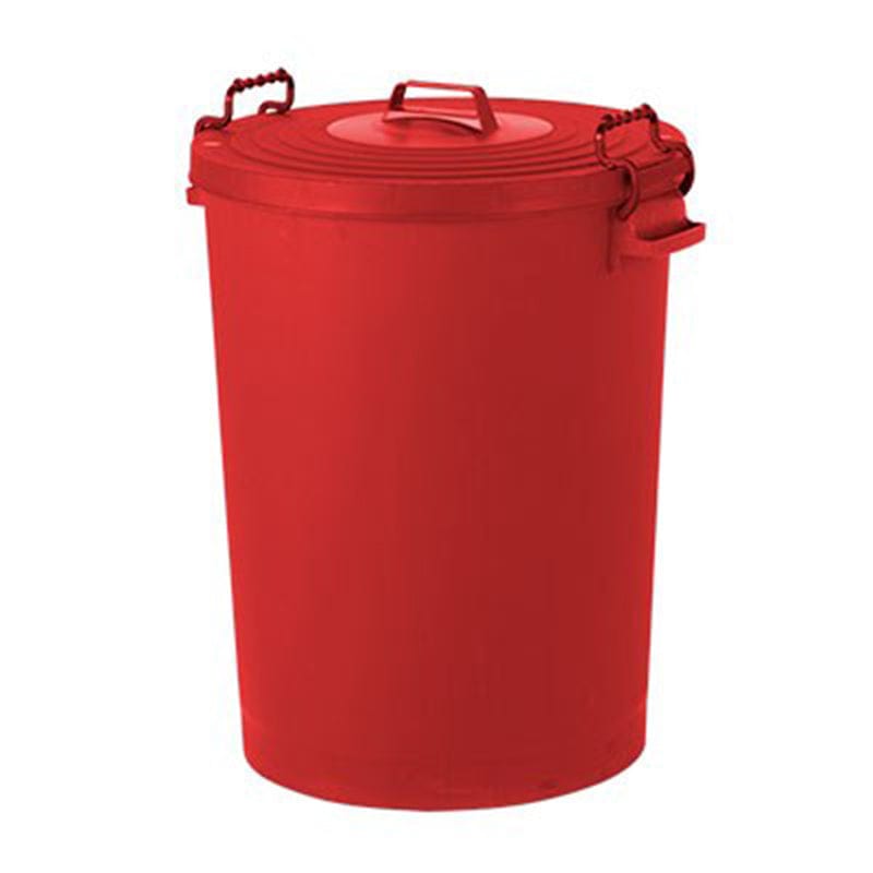 red colour coded dustbin