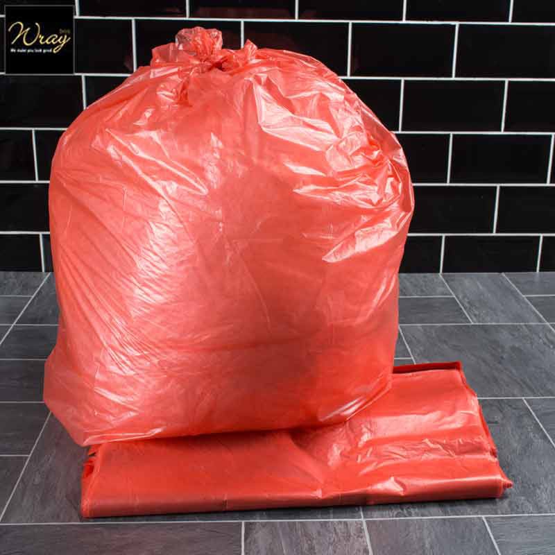 red colour coded refuse sacks