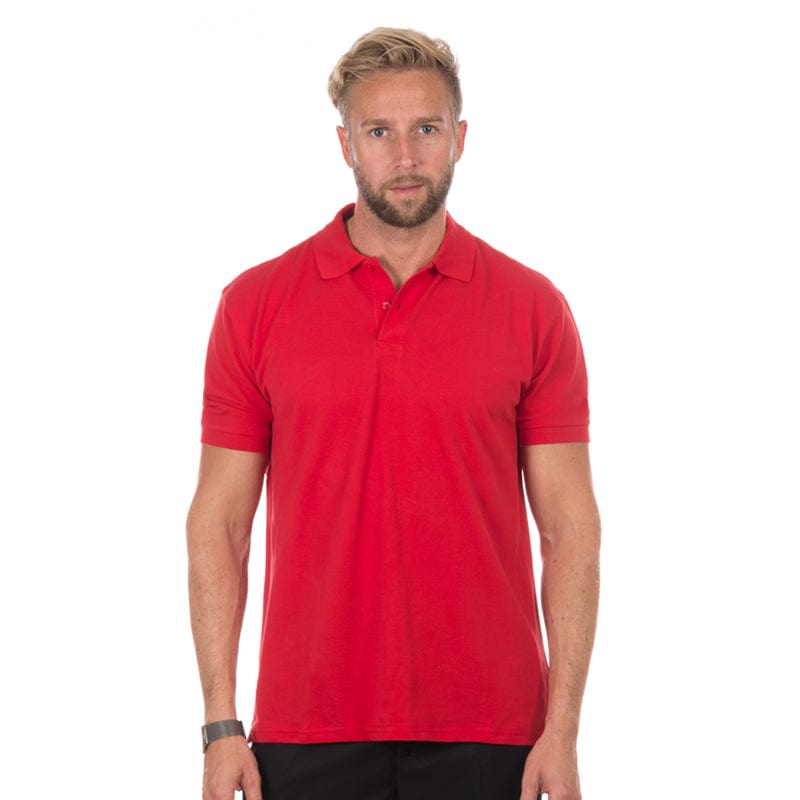 red cotton mens polo shirt