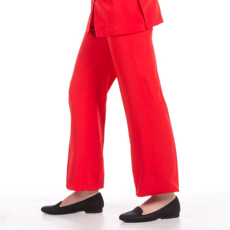 red fashion trousers for beauty industry