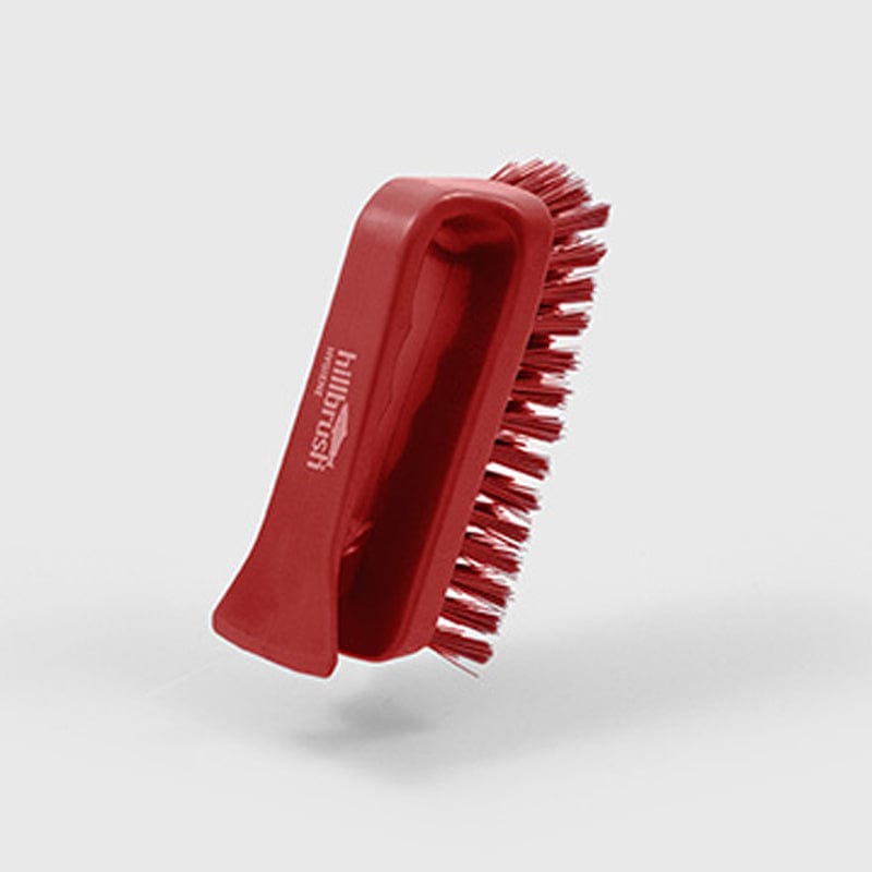 red hand scrubbing brush