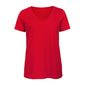 red hard wearing ladies v neck