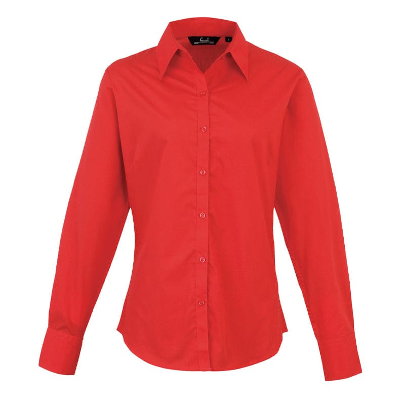 red ladies long sleeve shirt