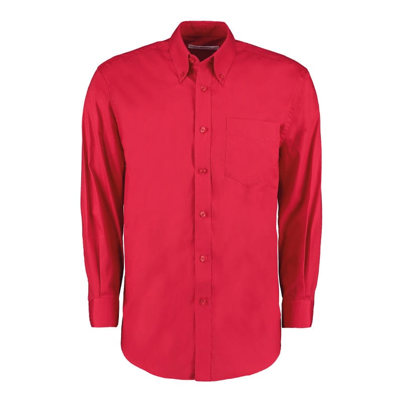 red long sleeve stylish workwear shirt