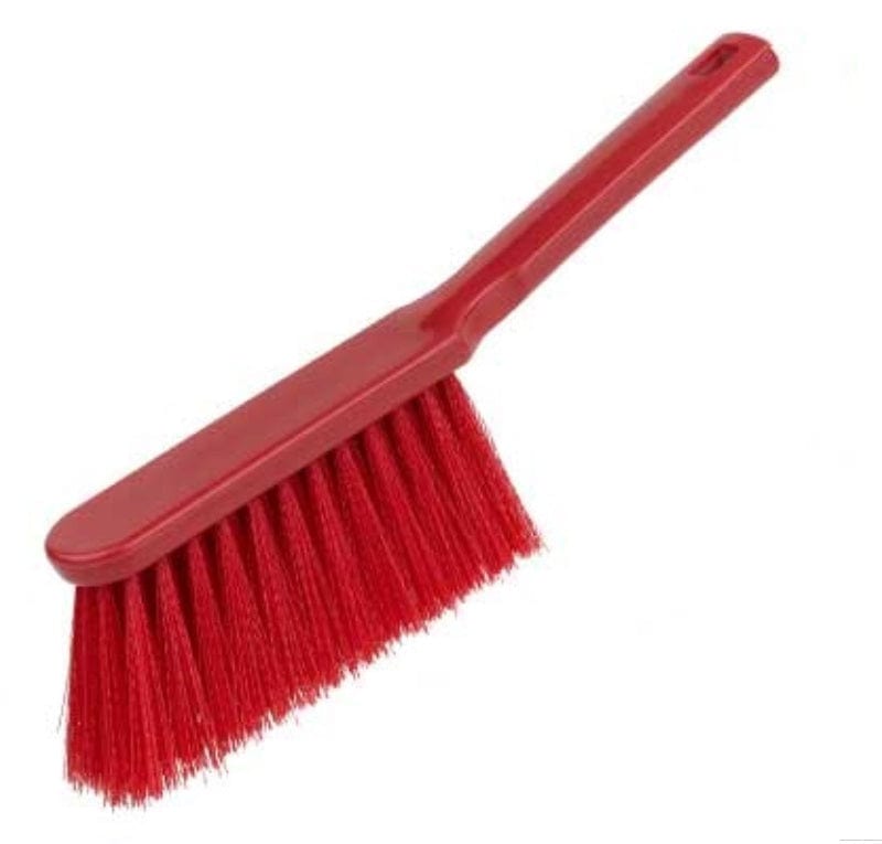 red polyester fibre brush