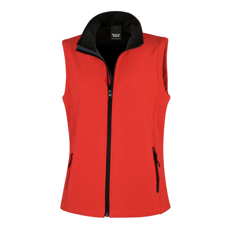 red printable softshell bodywarmer