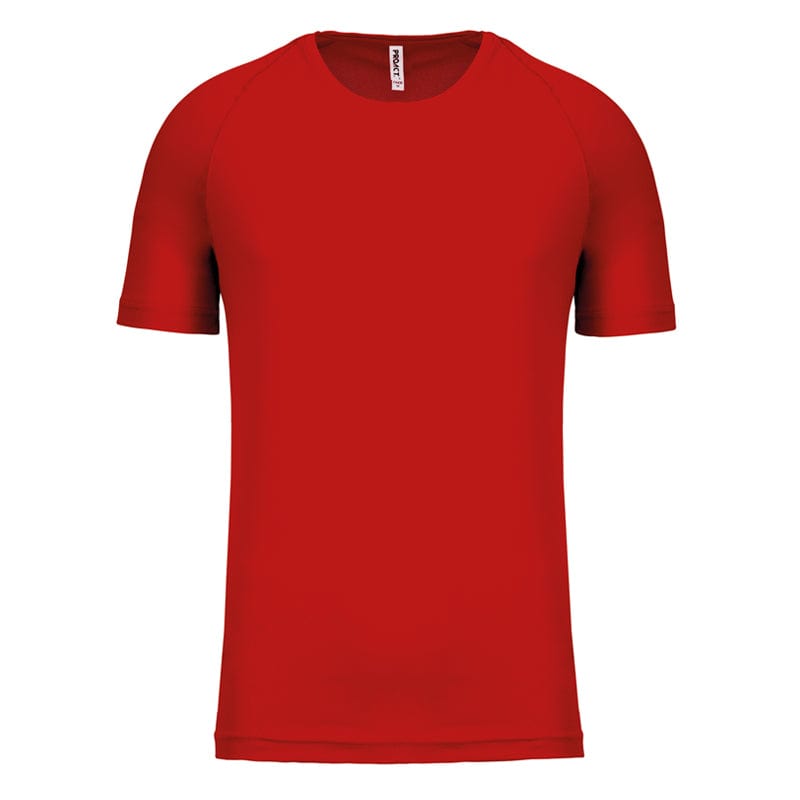 red proact branded sports tshirt
