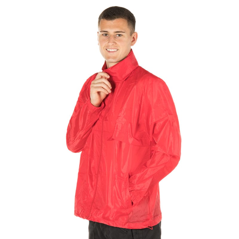 red result windcheater jacket