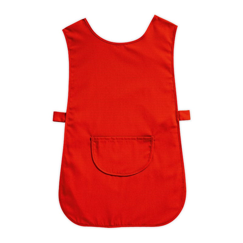 red studded pocket tabard