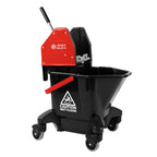 red stylish reground plastic mob bucket