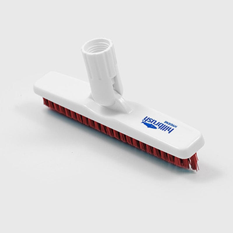 red tile cleaning grout brush