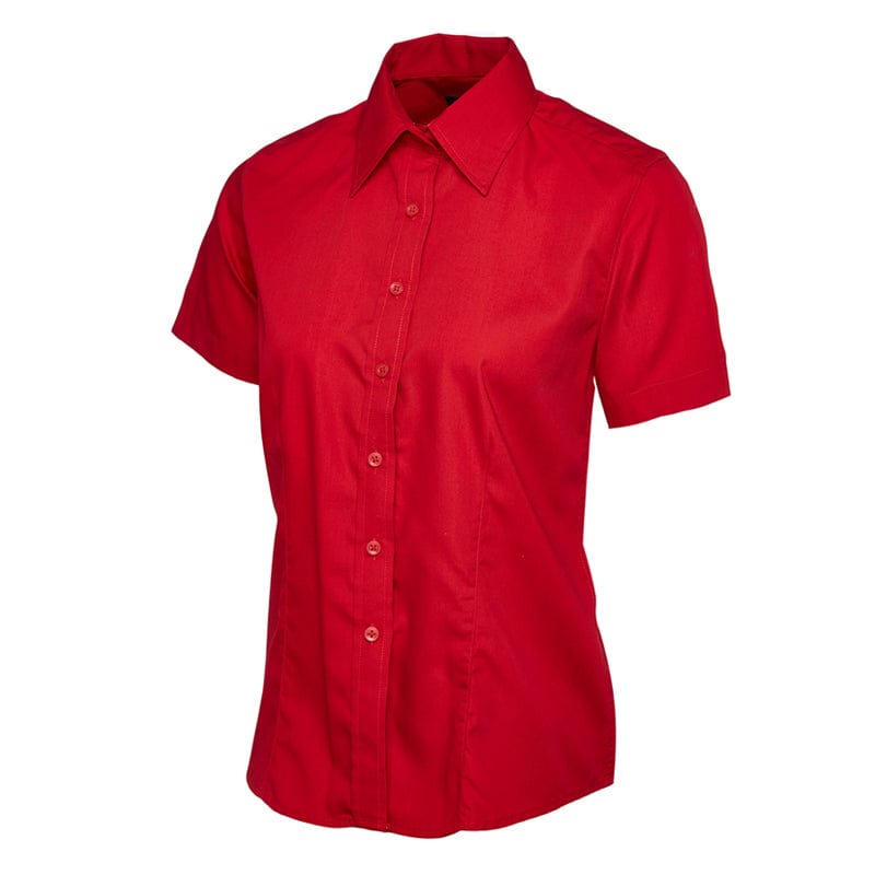 red uneek poplin shirt