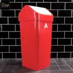 red workplace 50l bin