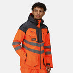 regatta tactical hi vis parka jacket tra340