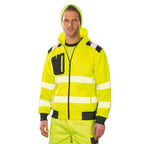 result recycled zip hi vis hoodie r503x