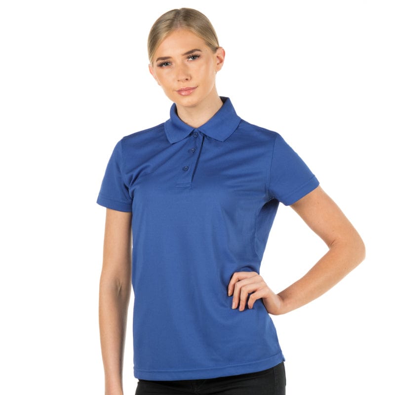 royal blue crease resistant polo shirt