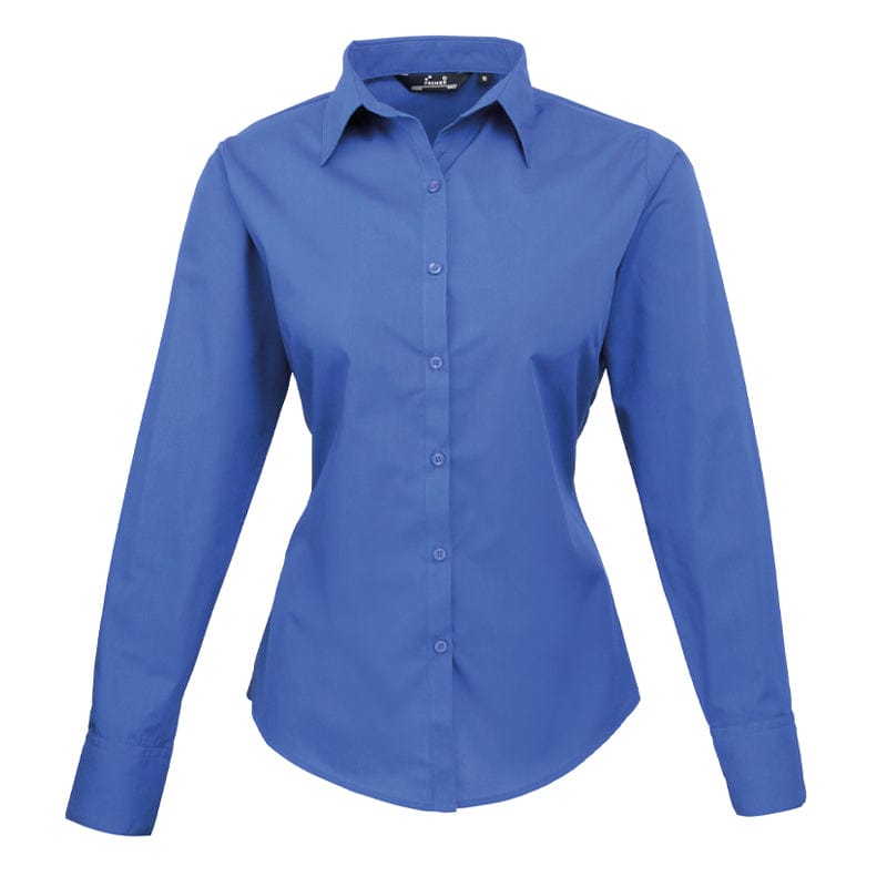 royal blue ladies fitted shirt