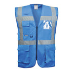 royal blue multi pocket vest